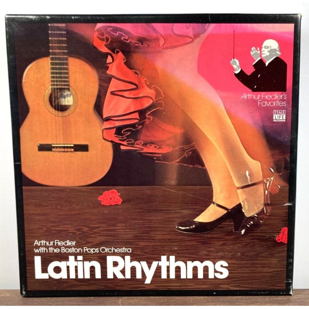 ARTHUR FIEDLER Boston Pops LATIN RHYTHMS Time Life BOX SET 8-Tracks Sealed